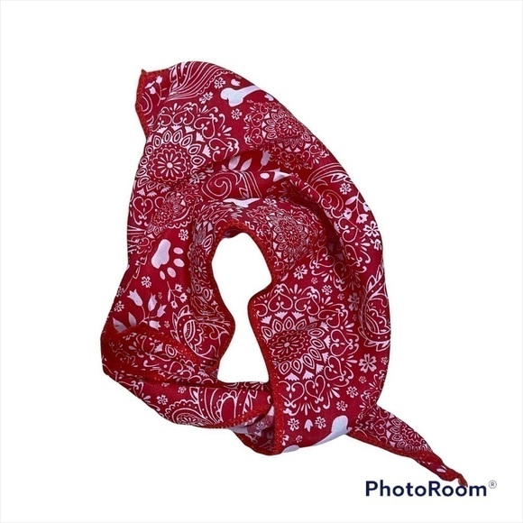 Dog Small Scarf Red White Pet Accessory - Picture 1 of 5